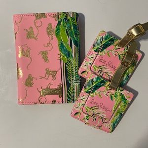 Brand new Lilly Pulitzer luggage tag and passport set